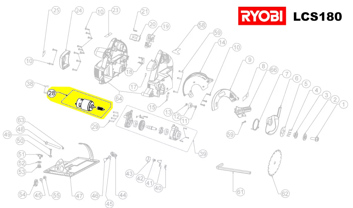 moteur réf. 5131006707 Ryobi